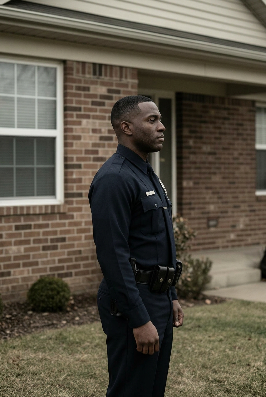 Off-duty peace officer at residential property